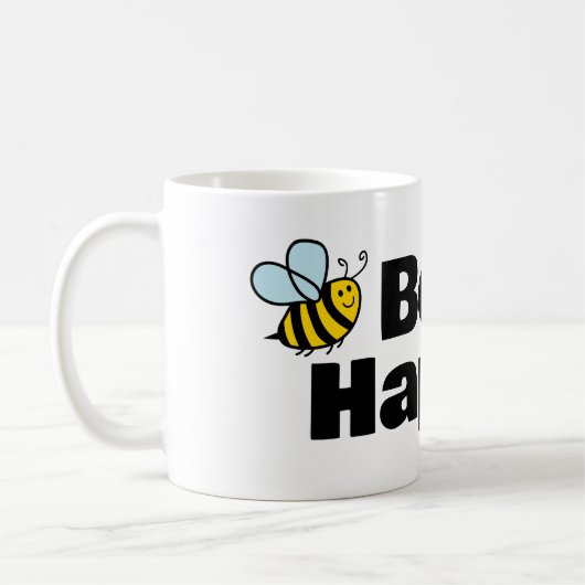 Bee Happy Coffee mok cadeau voor imkers (Links)
