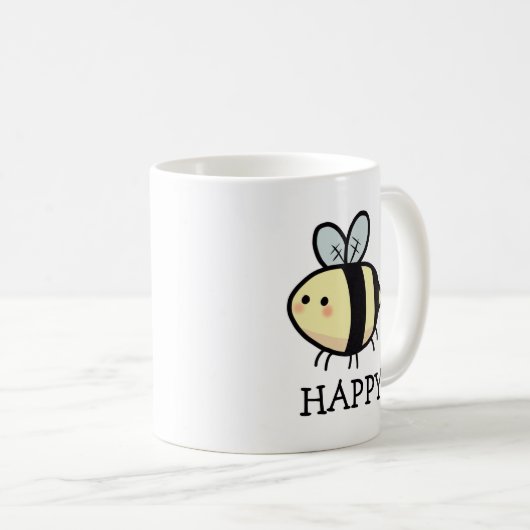 Bee Happy Coffee-Mok Koffiemok (Voorkant rechts)