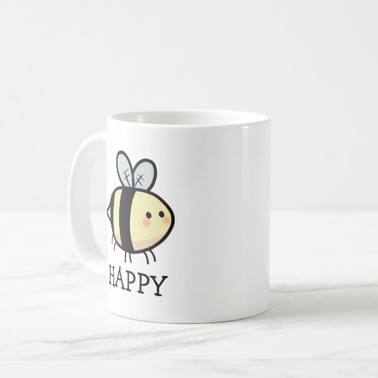 Bee Happy Coffee Mug (Devant gauche)