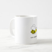 BEE HAPPY Cute Bumble Bee Koffiemok (Voorkant links)
