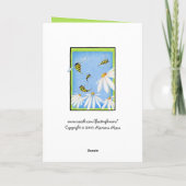 Bee Happy Daisies Carte Anniversaire (Dos)