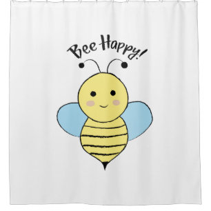 Bee Happy Douchegordijn