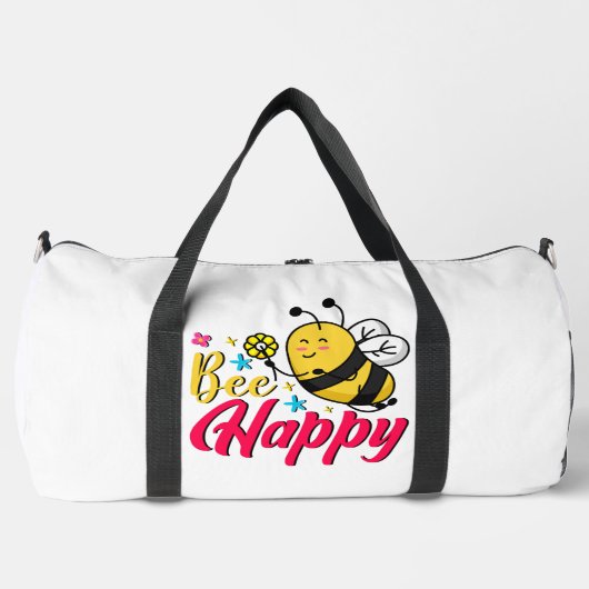 Bee Happy Flower Cartoon  Plunjezak (Voorkant)