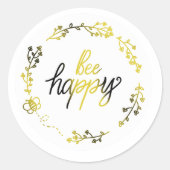 Bee Happy Gift Wrap Sticker Sheet (Voorkant)