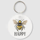 Bee Happy Honey Bee Sleutelhanger (Voorkant)