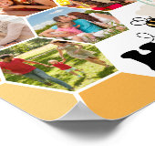 Bee Happy Honeycomb 6 Foto Collage Poster (Hoek)