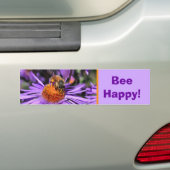 Bee Happy Inspirational Nature  Bumpersticker (Op auto)