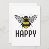 Bee Happy Kaart (Voorkant / Achterkant)
