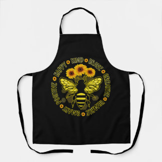 Bee Happy Kind Moedig Humble Smart Positieve Bumbl Schort