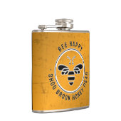 BEE HAPPY ME Distressed Copper Beekeeper Flask Heupfles (Rechts)