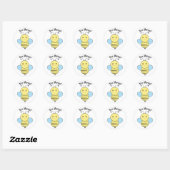 Bee Happy Ronde Sticker (Vel)