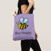 Bee Happy shoulder canvas tas voor apiarist (Dichtbij)