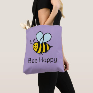 Bee Happy shoulder canvas tas voor apiarist