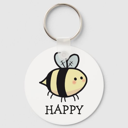 Bee Happy Sleutelhanger (Voorkant)