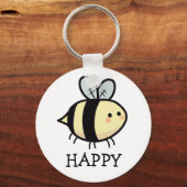 Bee Happy Sleutelhanger (Voorkant)