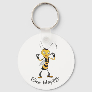 Bee Happy Sleutelhanger