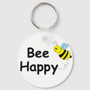 Bee Happy Sleutelhanger
