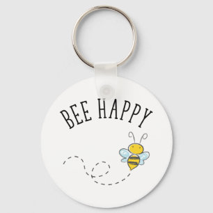 Bee Happy Sleutelhanger