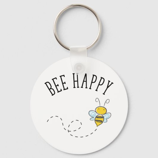 Bee Happy Sleutelhanger (Voorkant)