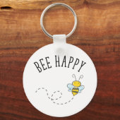 Bee Happy Sleutelhanger (Voorkant)
