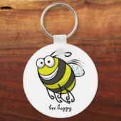 Bee Happy Sleutelhanger (Voorkant)