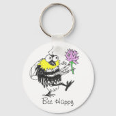 Bee Happy sleutelhanger (Voorkant)