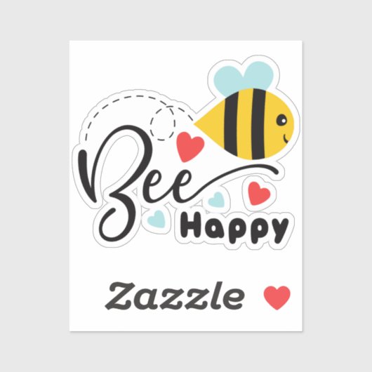 Bee Happy Sticker (Vel)