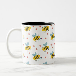 Bee Happy Tweekleurige Koffiemok