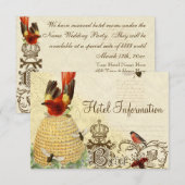 Bee Happy Vintage - Carte d'information de l'hôtel (Devant / Derrière)