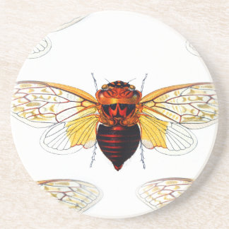 bee hibiscusgarde art zandsteen onderzetter