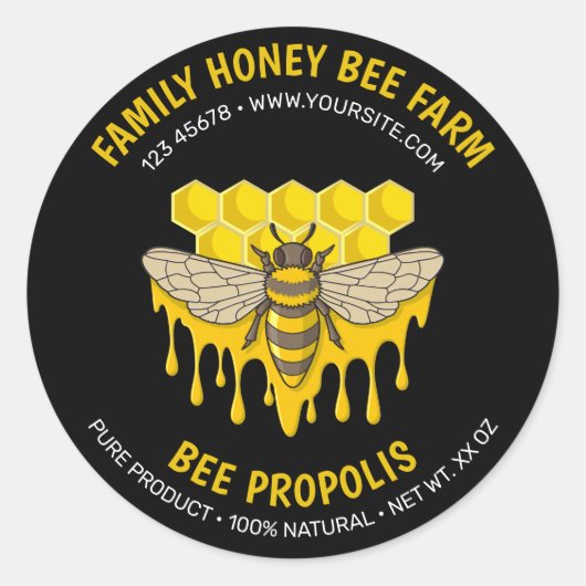 Bee Hive Propolis Étiquette (Devant)