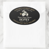  Bee Honey Label Hand gebotteld Raw Black (Tas)