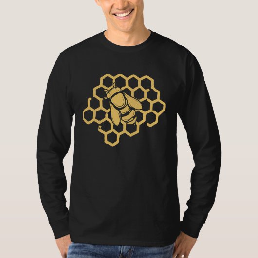 Bee Honeycomb  Beekeeping Beekeeper Bees T-shirt (Voorkant)
