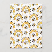 Bee Honeycomb Bumblebee Baby shower Bingogame Informatiekaartje (Achterkant)