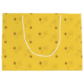 Bee Honeycomb Pattern Large Cadeauzakje (Achterkant)