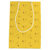 Bee Honeycomb Pattern Medium Cadeauzakje (Achterkant)