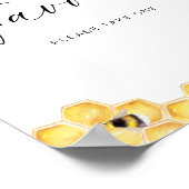 Bee Honeycomb Vrijgezellenfeest Favors Poster (Hoek)
