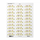 Bee Hop Bumble Bee Aangepaste Adresetiketten - Dot Etiket (Full Sheet)