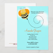 Bee Hop Bumble Bee Baby shower #2 Invitation 5x7 (Devant / Derrière)