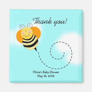 Bee Hop Bumble Bee Baby shower Favor Magnet Magneet