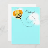 Bee Hop Bumble Bee Flat Carte de remerciements 4x5 (Devant / Derrière)