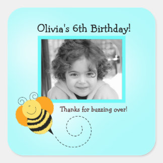 BEE HOP Photo CARRÉ Favoriser Sticker