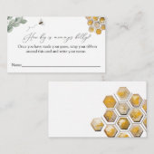 Bee How big is maman's ventre carte de jeu (Devant / Derrière)