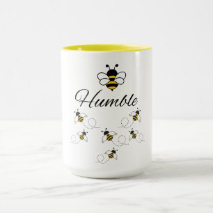 BEE HUMBLE TWEETONIGE ZONNEGELE WITTE MOTIVATIE MOK