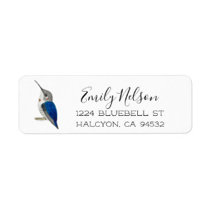 Bee Hummingbird Return Address Label