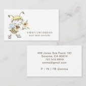 Bee Illustration Garderie Carte de visite de garde (Devant / Derrière)