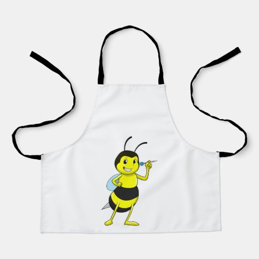 Bee in Darts met Dart Schort (Voorkant)