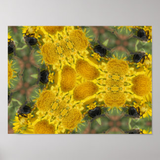 Bee in een Kaleidoscoop Poster