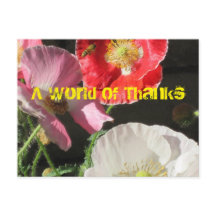 Bee in the poppies post Kaart