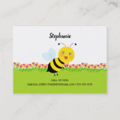 Bee In Tulip Garden Speel Datum Bellen Kaart (Achterkant)